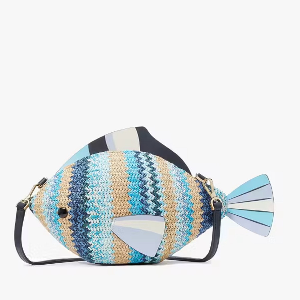 BRAND NEW NWT Kate Spade Blue Tropical Fish Purse/Bag